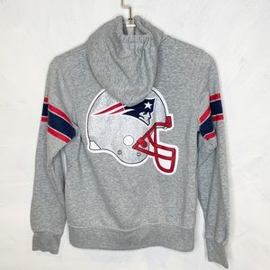 NFL Juniors New England Patriots Gray Sparkle Helmet Hoodie Medium